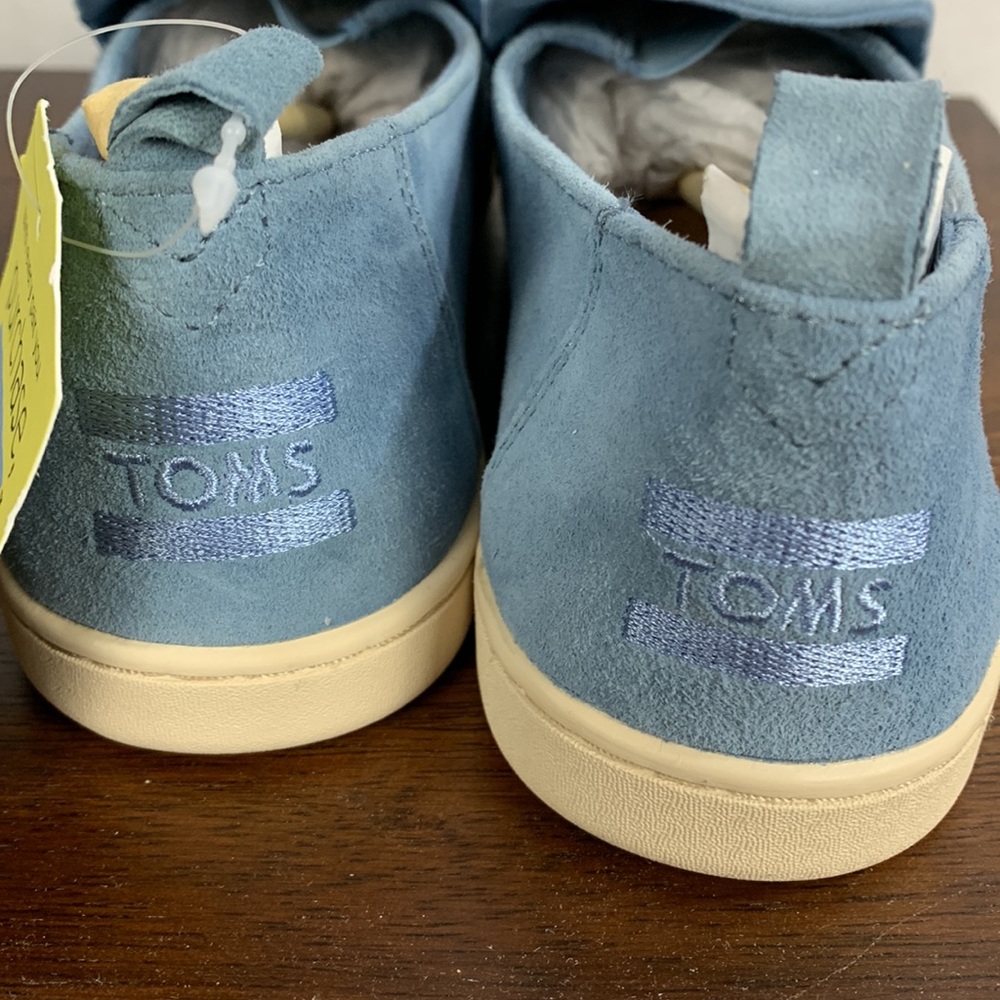 *Host Pick*  NWT TOMS Deconstructed Alpargata Sky Blue Suede Sneakers - Picture 5 of 10